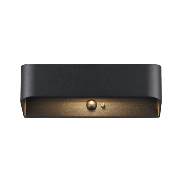 Nordlux LED Wandleuchte Marcellio Solar Schwarz Sensor 400lm 3000K warmweiß 22cm IP54 Aluminium 2618001003