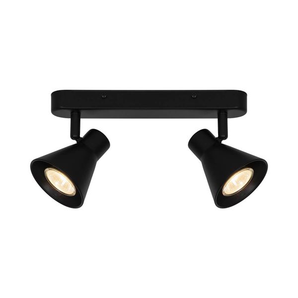 Nordlux Eik Spotlight 2-fach schwarz GU10 schwenkbar 45770103