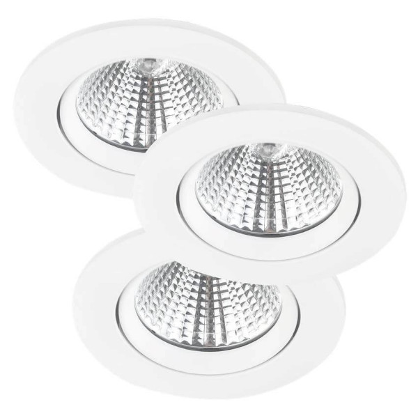 3er-Pack Nordlux FREMONT LED Einbauleuchte Weiss 3x5,5W dimmbar 4000K neutralweiss