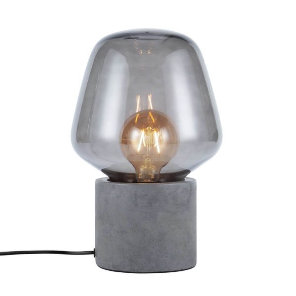 Nordlux Christina Tischleuchte Holz Tischlampe anthrazit-rauch E27 48905050