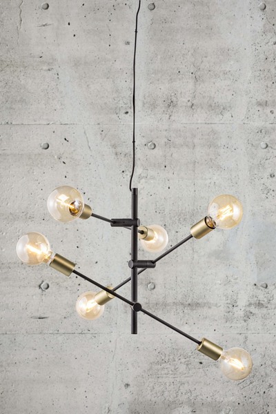 Nordlux Josefine Pendelleuchte 6xE27 matt schwarz 48933003