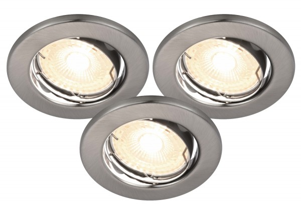 Nordlux Canis 3er-Pack GU10 LED Einbauleuchte 3x3.7W warmweiss, schwenkbarer Downlight