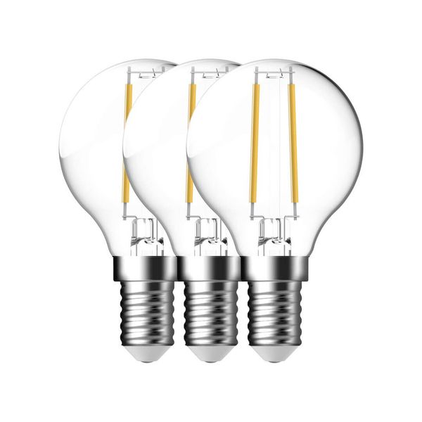Nordlux 3er-Set LED Lampe Filament E14 4W 2700K warmweiss Klar 5182000123