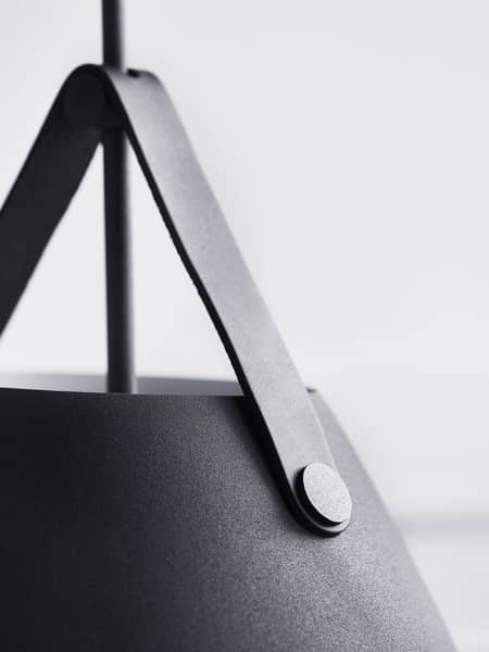 Nordlux 84343003 Strap E27 Pendelleuchte Metall Echtes Leder Schwarz