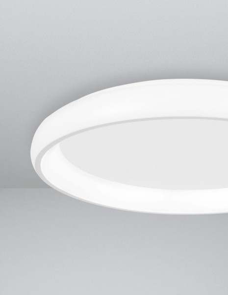 Nova Luce ALBI LED Deckenleuchte Weiß 50W Warmweiss 8,5x61cm dimmbar 8105606D