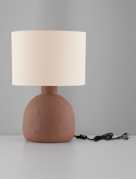 Nova Luce Tischleuchte Separe E27 Taupe Papiermaché Ø38cm 9001061