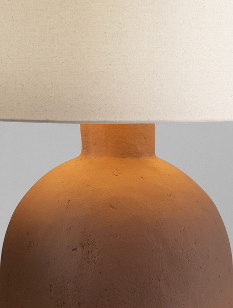 Nova Luce Tischleuchte Separe E27 Taupe Papiermaché Ø38cm 9001061