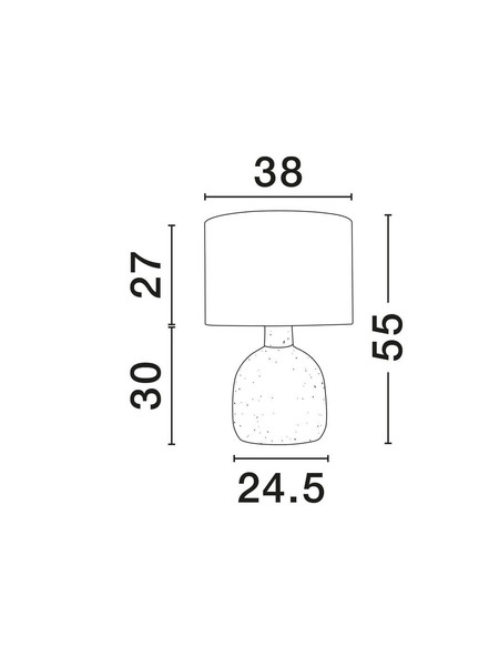 Nova Luce Tischleuchte Separe E27 Taupe Papiermaché Ø38cm 9001061