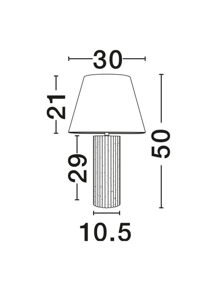Nova Luce Tischleuchte Bacco E27 Beige Textil Stein Ø30cm 9001062