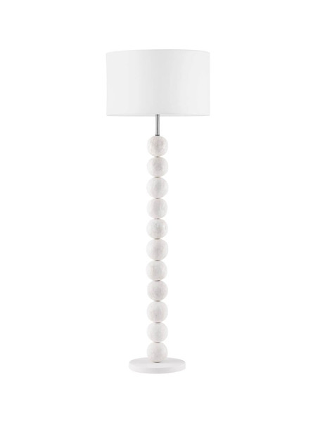 Nova Luce Tischleuchte Chamois E27 Weiß Papiermaché Ø50cm 9001067