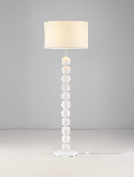 Nova Luce Tischleuchte Chamois E27 Weiß Papiermaché Ø50cm 9001067