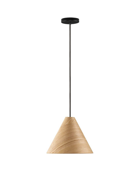 Nova Luce Pendelleuchte Elysian E27 Natur Schwarz Holz Ø30cm 9001070