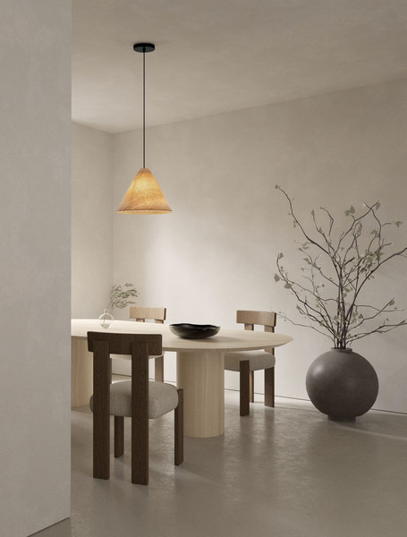 Nova Luce Pendelleuchte Elysian E27 Natur Schwarz Holz Ø30cm 9001070