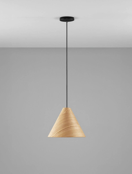 Nova Luce Pendelleuchte Elysian E27 Natur Schwarz Holz Ø30cm 9001070