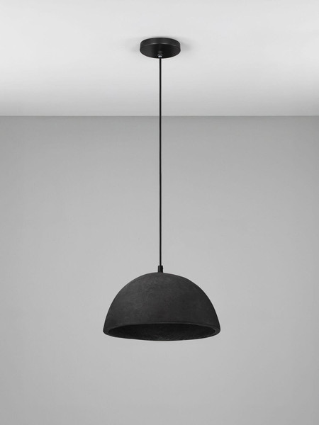 Nova Luce Pendelleuchte Talcum E27 Schwarz Papier Ø32cm 9001072