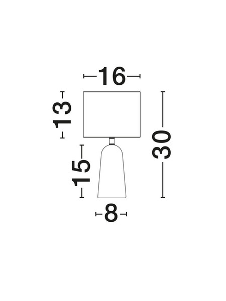 Nova Luce Tischleuchte Oby E27 Natur Leinen Holz Ø16cm 9001080