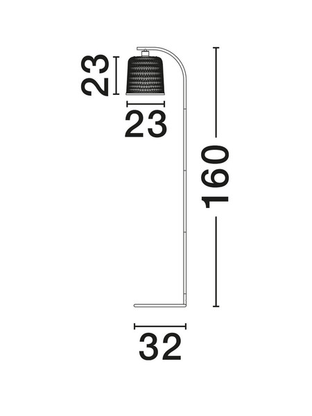 Nova Luce Stehleuchte Intra E27 Natur Schwarz Metall Bambus 160cm 9001090