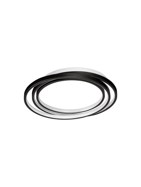 Nova Luce LED Deckenleuchte Arbor dimmbar 27W warmweiss 3000K Schwarz Metall Ø44cm 9001095