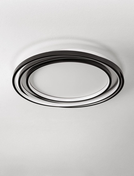 Nova Luce LED Deckenleuchte Arbor dimmbar 33W warmweiss 3000K Schwarz Metall Ø54cm 9001096