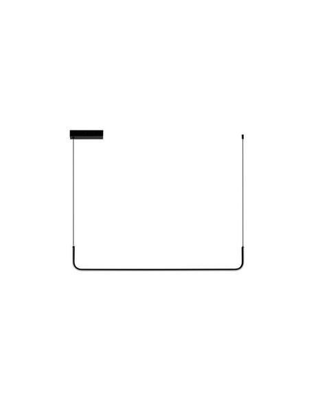 Nova Luce LED Pendelleuchte Strita 20W warmweiss 3200K Schwarz Stahl Aluminium 100x7cm 9001102