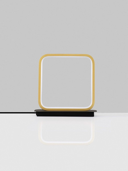 Nova Luce LED Tischleuchte Imar 13W warmweiss 3200K Schwarz Gold Stahl Aluminium 22x22cm 9001104