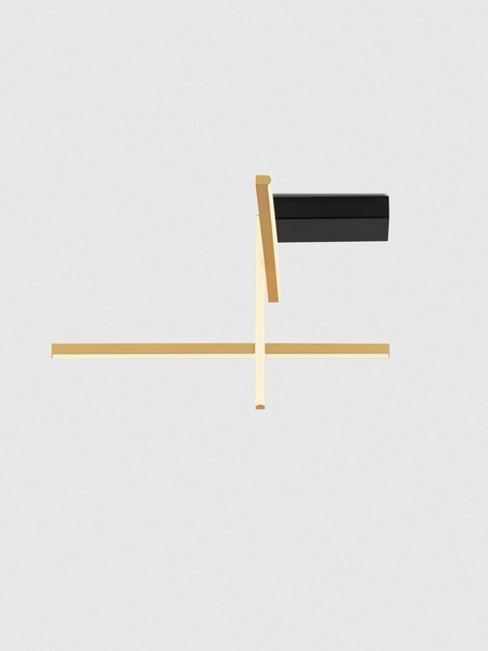 Nova Luce LED Deckenleuchte Antama dimmbar 26W warmweiss 3200K Schwarz Gold Stahl Aluminium 51x51cm 9001113