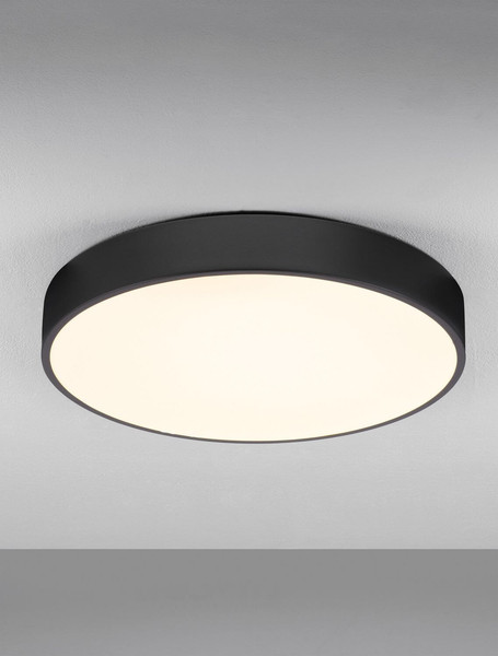 Nova Luce LED Deckenleuchte Hadon 30W warmweiss 3000K Schwarz Stahl Ø50cm 9001533
