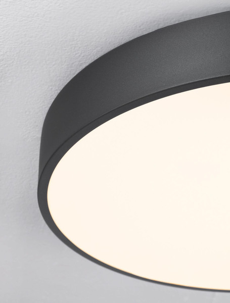 Nova Luce LED Deckenleuchte Hadon 30W warmweiss 3000K Schwarz Stahl Ø50cm 9001533