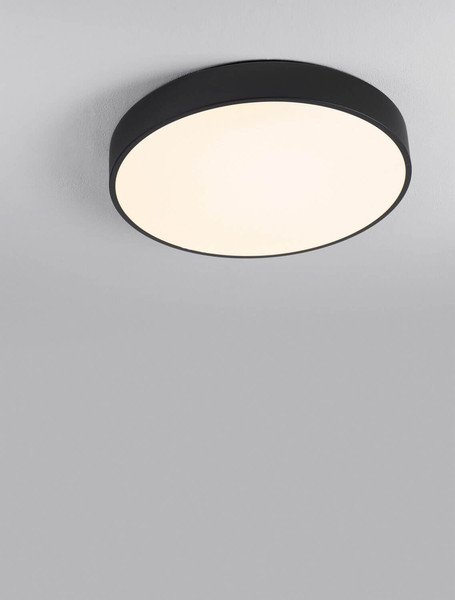 Nova Luce LED Deckenleuchte Hadon 30W warmweiss 3000K Schwarz Stahl Ø50cm 9001533