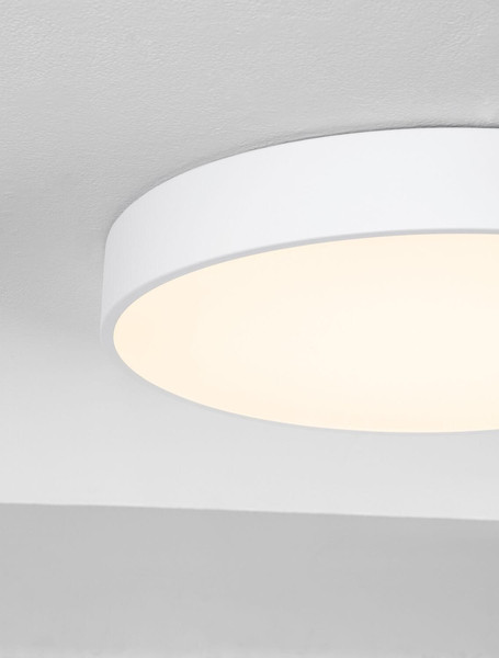 Nova Luce LED Deckenleuchte Hadon 30W warmweiss 3000K Weiß Stahl Ø50cm 9001534
