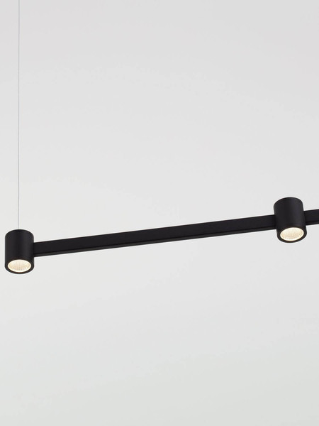 Nova Luce LED Pendelleuchte Puize dimmbar 21W warmweiss 3000K Schwarz Aluminium 80x6cm 9002050