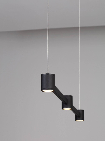 Nova Luce LED Pendelleuchte Puize dimmbar 21W warmweiss 3000K Schwarz Aluminium 80x6cm 9002050