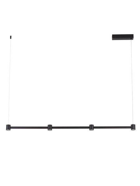 Nova Luce LED Pendelleuchte Puize dimmbar 24W warmweiss 3000K Schwarz Aluminium 118x6cm 9002051