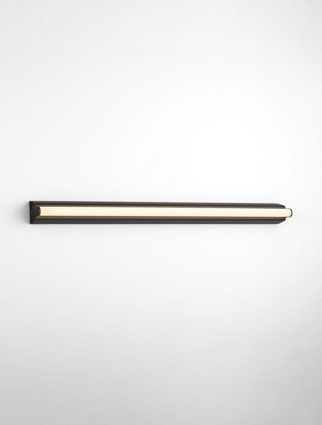 Nova Luce LED Wandleuchte Endo 19W CCT warm-/neutralweiss 3000/4000K IP44 Schwarz Aluminium 60x5,5cm 9002053
