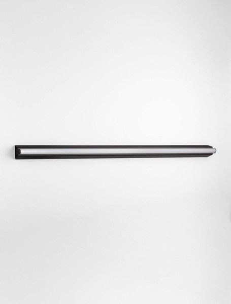 Nova Luce LED Wandleuchte Endo 26W CCT warm-/neutralweiss 3000/4000K IP44 Schwarz Aluminium 82x5,5cm 9002054