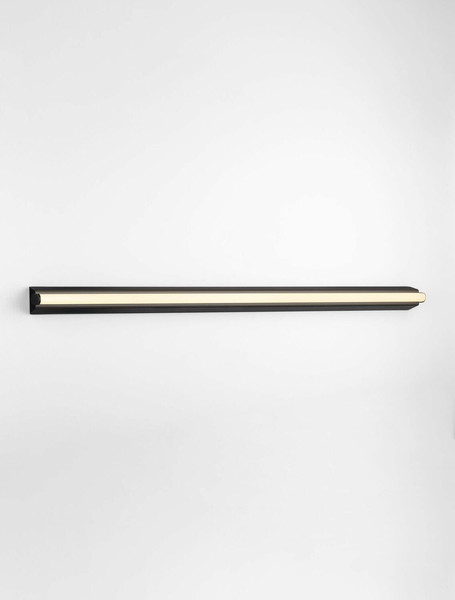Nova Luce LED Wandleuchte Endo 26W CCT warm-/neutralweiss 3000/4000K IP44 Schwarz Aluminium 82x5,5cm 9002054