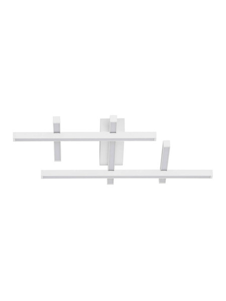 Nova Luce LED Deckenleuchte Pace dimmbar 42W warmweiss 3000K Weiß Aluminium 59x41cm 9002057