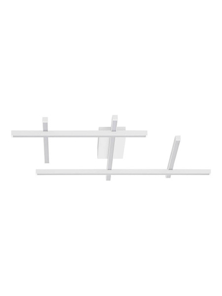 Nova Luce LED Deckenleuchte Pace dimmbar 63W warmweiss 3000K Weiß Aluminium 82x63cm 9002059