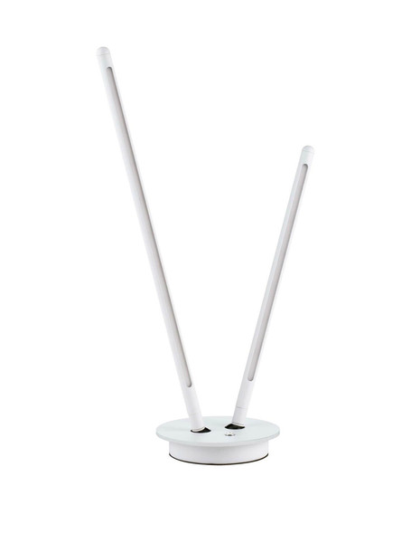 Nova Luce LED Tischleuchte Intec dimmbar 8W warmweiss 3000K Weiß Aluminium Ø15cm 9002063