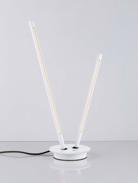 Nova Luce LED Tischleuchte Intec dimmbar 8W warmweiss 3000K Weiß Aluminium Ø15cm 9002063