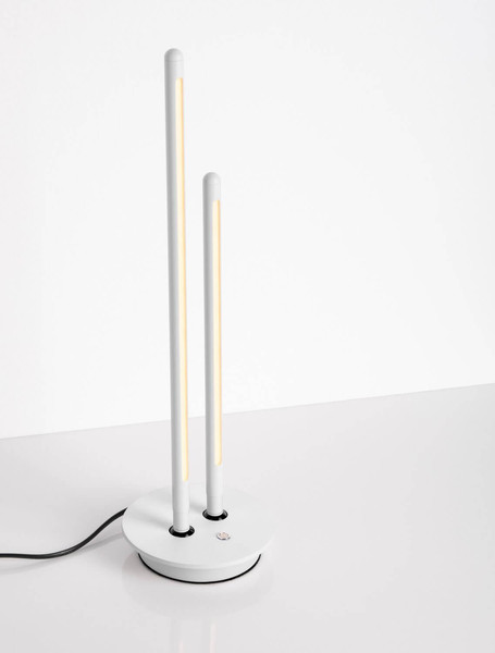 Nova Luce LED Tischleuchte Intec dimmbar 8W warmweiss 3000K Weiß Aluminium Ø15cm 9002063