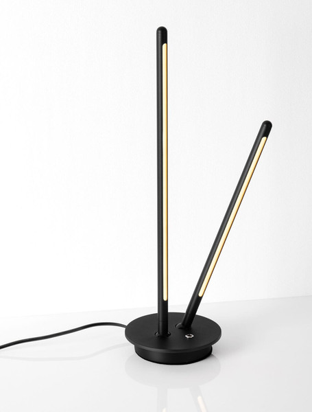 Nova Luce LED Tischleuchte Intec dimmbar 8W warmweiss 3000K Schwarz Aluminium Ø15cm 9002064