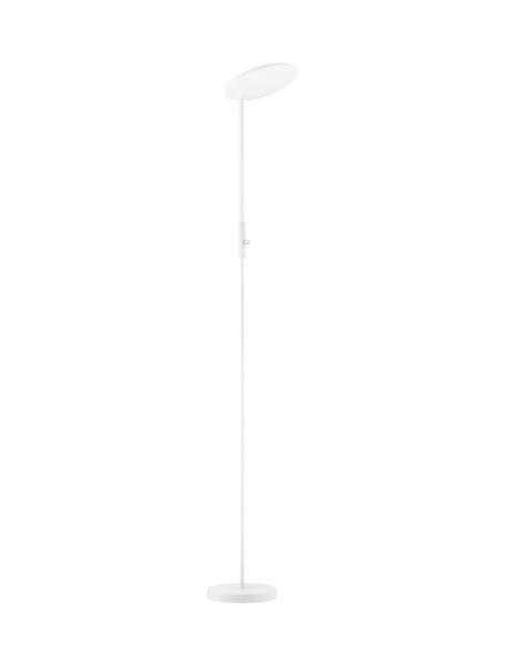Nova Luce LED Stehleuchte Nostos dimmbar 30W warmweiss 3000K Weiß Aluminium 205cm 9002065