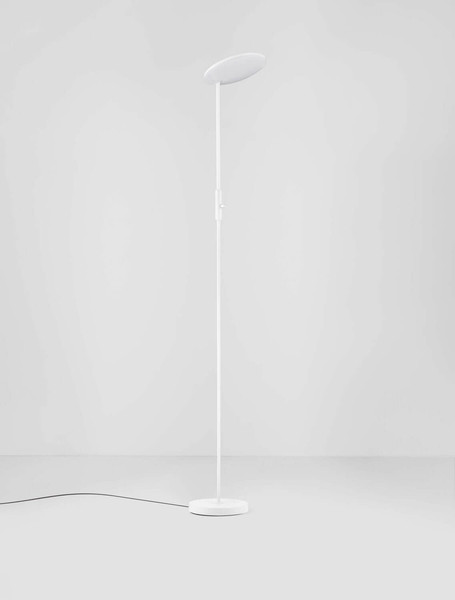 Nova Luce LED Stehleuchte Nostos dimmbar 30W warmweiss 3000K Weiß Aluminium 205cm 9002065