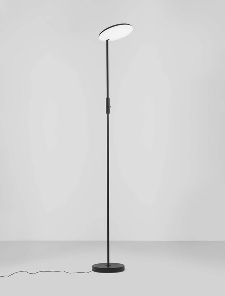 Nova Luce LED Stehleuchte Nostos dimmbar 30W warmweiss 3000K Schwarz Aluminium 205cm 9002066