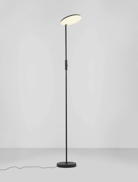Nova Luce LED Stehleuchte Nostos dimmbar 30W warmweiss 3000K Schwarz Aluminium 205cm 9002066