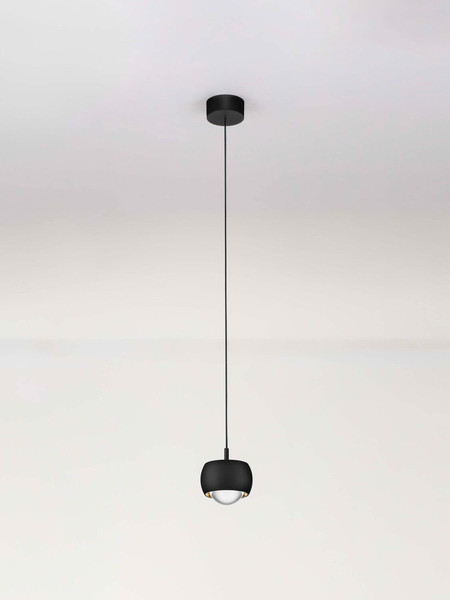 Nova Luce LED Pendelleuchte Conga 13W warmweiss 3000K Schwarz Aluminium Ø10cm 9002068