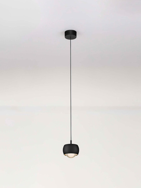 Nova Luce LED Pendelleuchte Conga 13W warmweiss 3000K Schwarz Aluminium Ø10cm 9002068