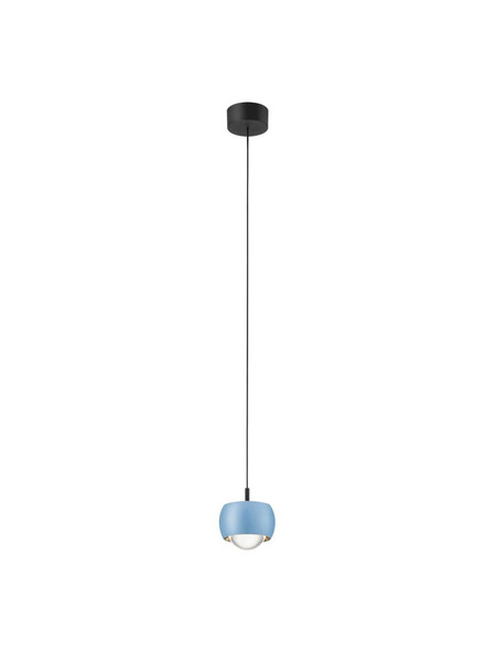 Nova Luce LED Pendelleuchte Conga 13W warmweiss 3000K Hellblau Aluminium Ø10cm 9002071