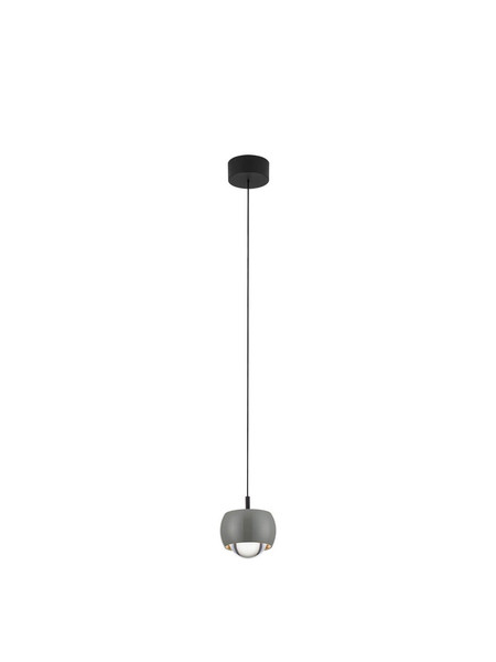 Nova Luce LED Pendelleuchte Conga 13W warmweiss 3000K Grau Aluminium Ø10cm 9002072